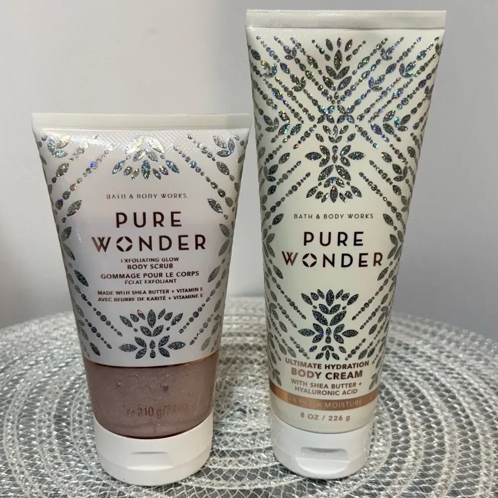 BBW Pure Wonder Body Scrub and Body Cream Set of 2 NWT